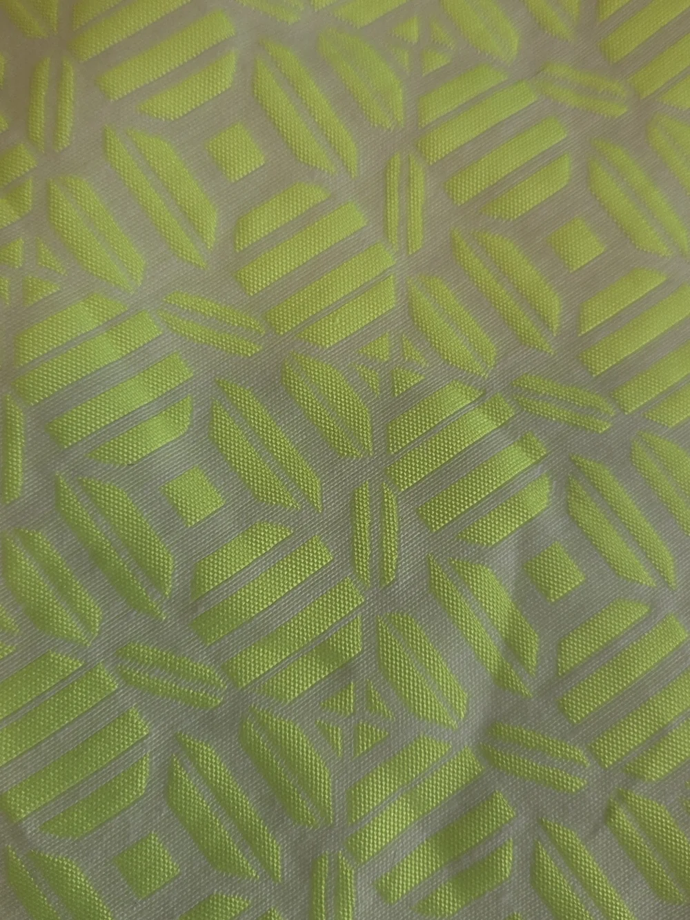 J. Crew Neon Lime Textured A-Line Skirt with Geometric Jacquard